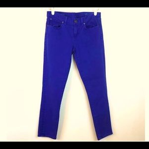 J. Crew Toothpick ankle pant, periwinkle size 28